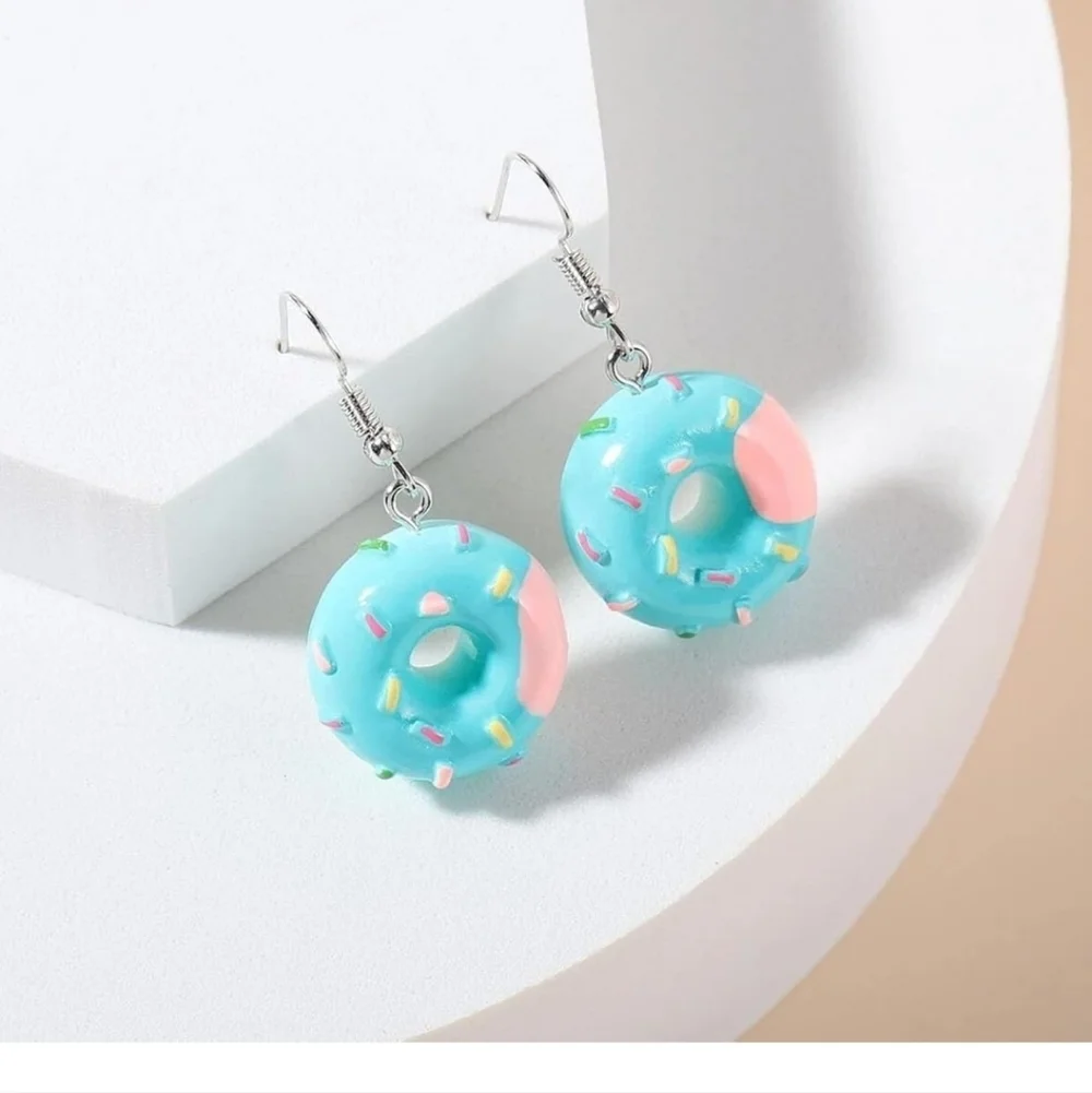 Colorful Donut Earrings for Kids